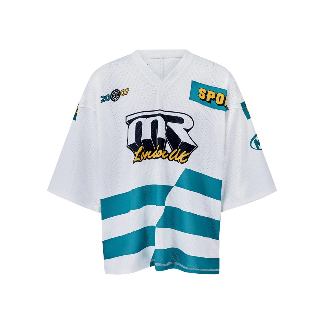 KM5BTSLMR05WT Martine Rose Oversized Football Top White - 25SS