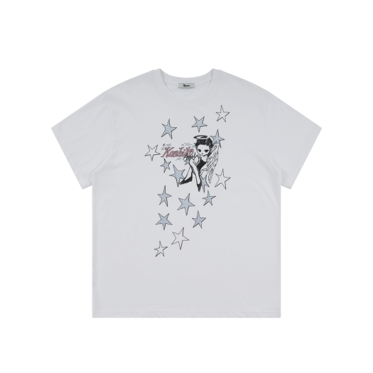 ☆韓国の人気☆【Kashiko】☆Angelic Pocket Raglan T Shir.t☆ 韓国Kashiko カシコ】Kashiko Angelic Pocket Raglan T Shirt