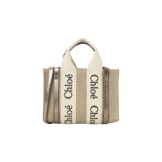 Chloe Woody Mini Tote Bag Gray