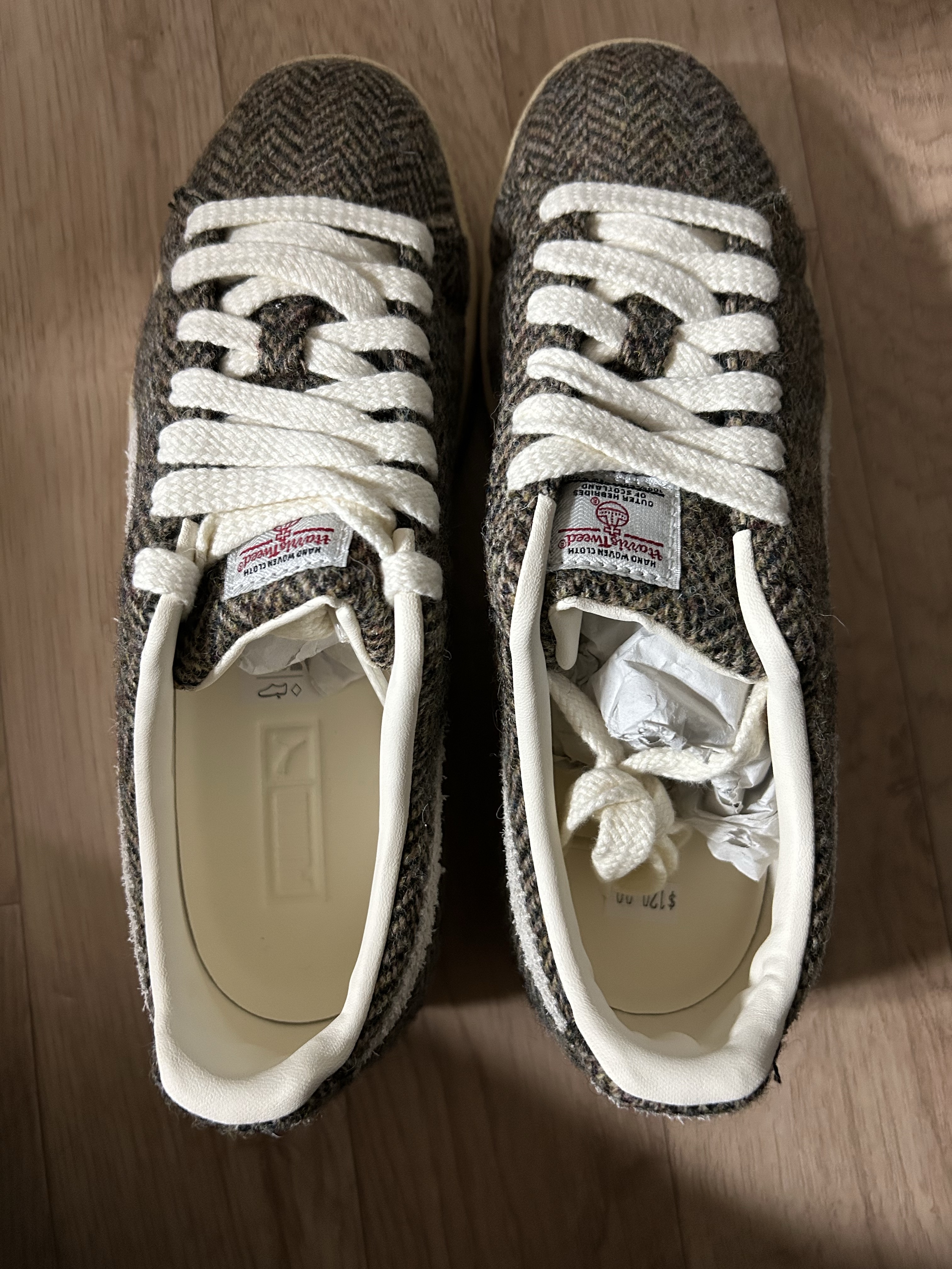 Puma Clyde Harris Tweed Chamomile Sugared Almond 착용 스타일