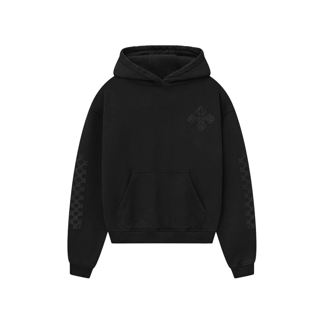 KM5ATSHRD02BK Rhude Cross Logo Hoodie Vintage Black - 25SS