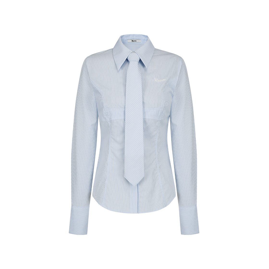 S44333 / S44334 Kashiko Slim Corset Shirt Blue