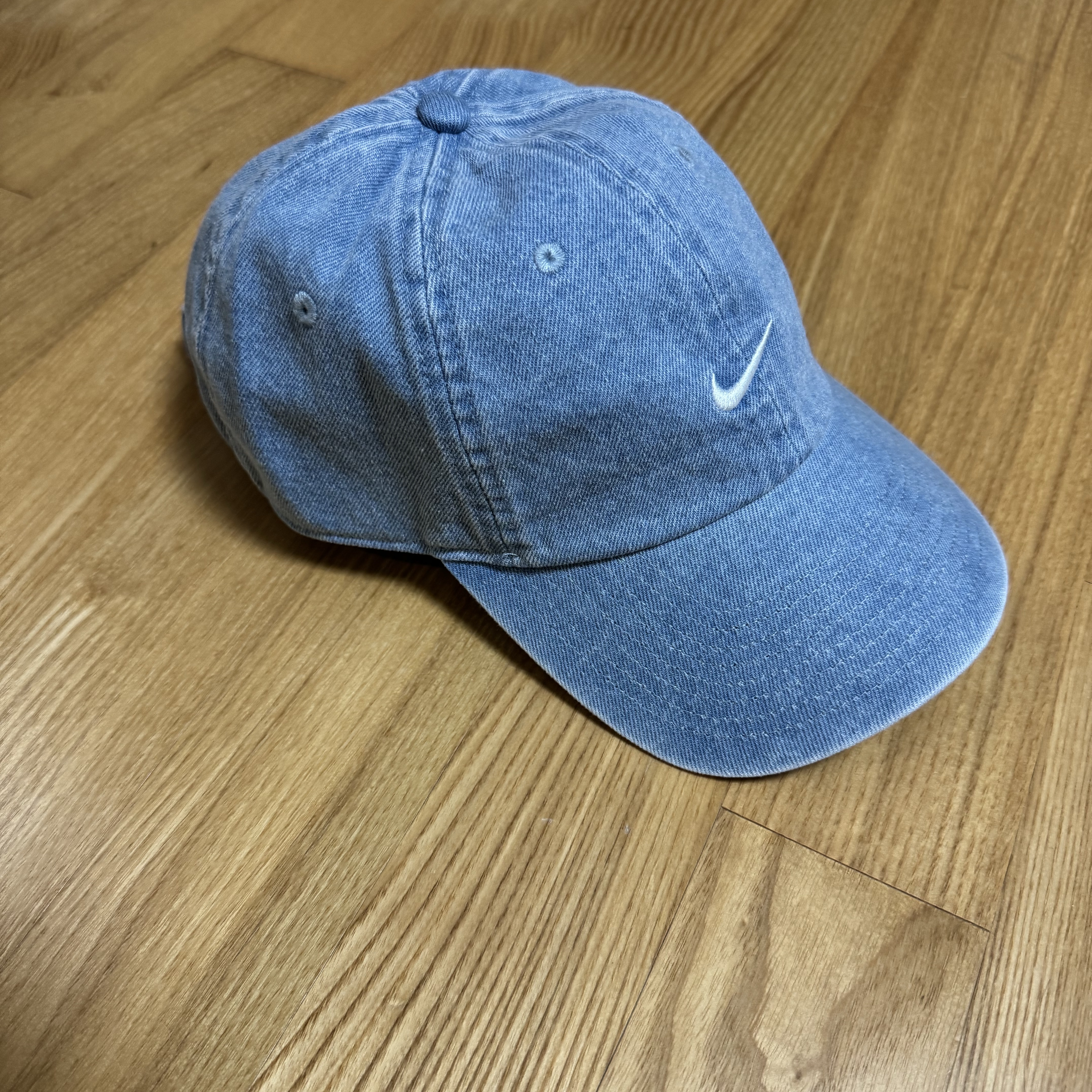 Nike Club Unstructured Denim Cap Aegean Storm Thunder Blue 착용 스타일
