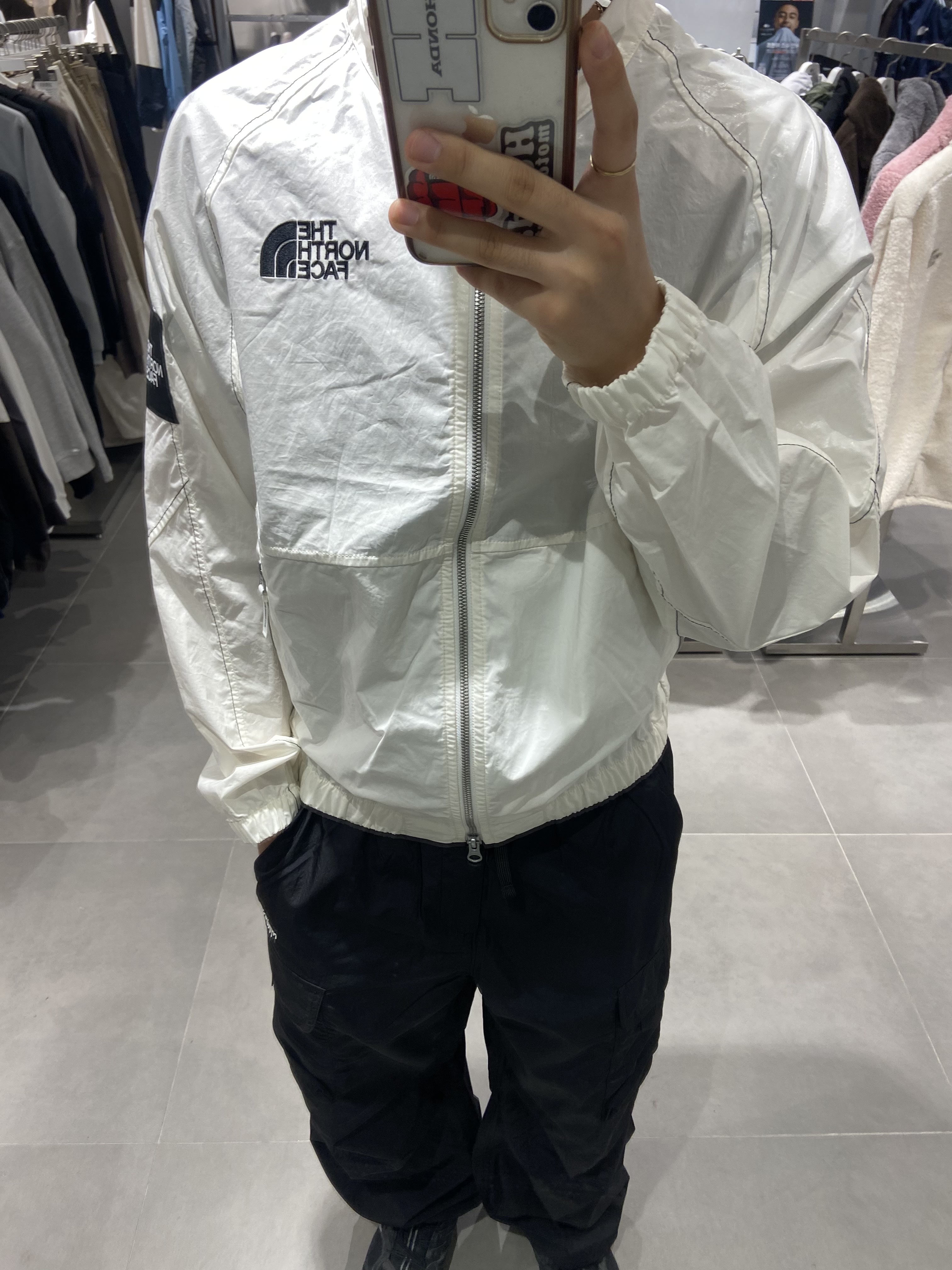 The North Face White Label Novelty Olema Jacket Black, (W) The North Face White Label Novelty Olema Jacket Black 착용 스타일 - 4