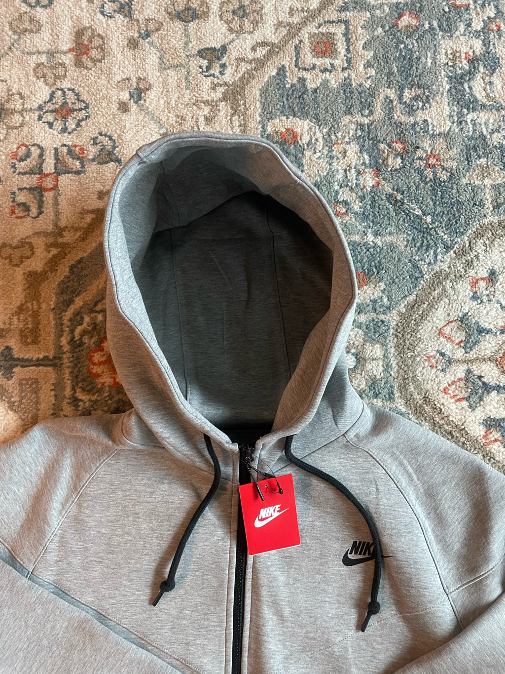 Nike NSW Tech Fleece OG Full Zip Hoodie Dark Grey Heather - Asia 착용 스타일 - 2
