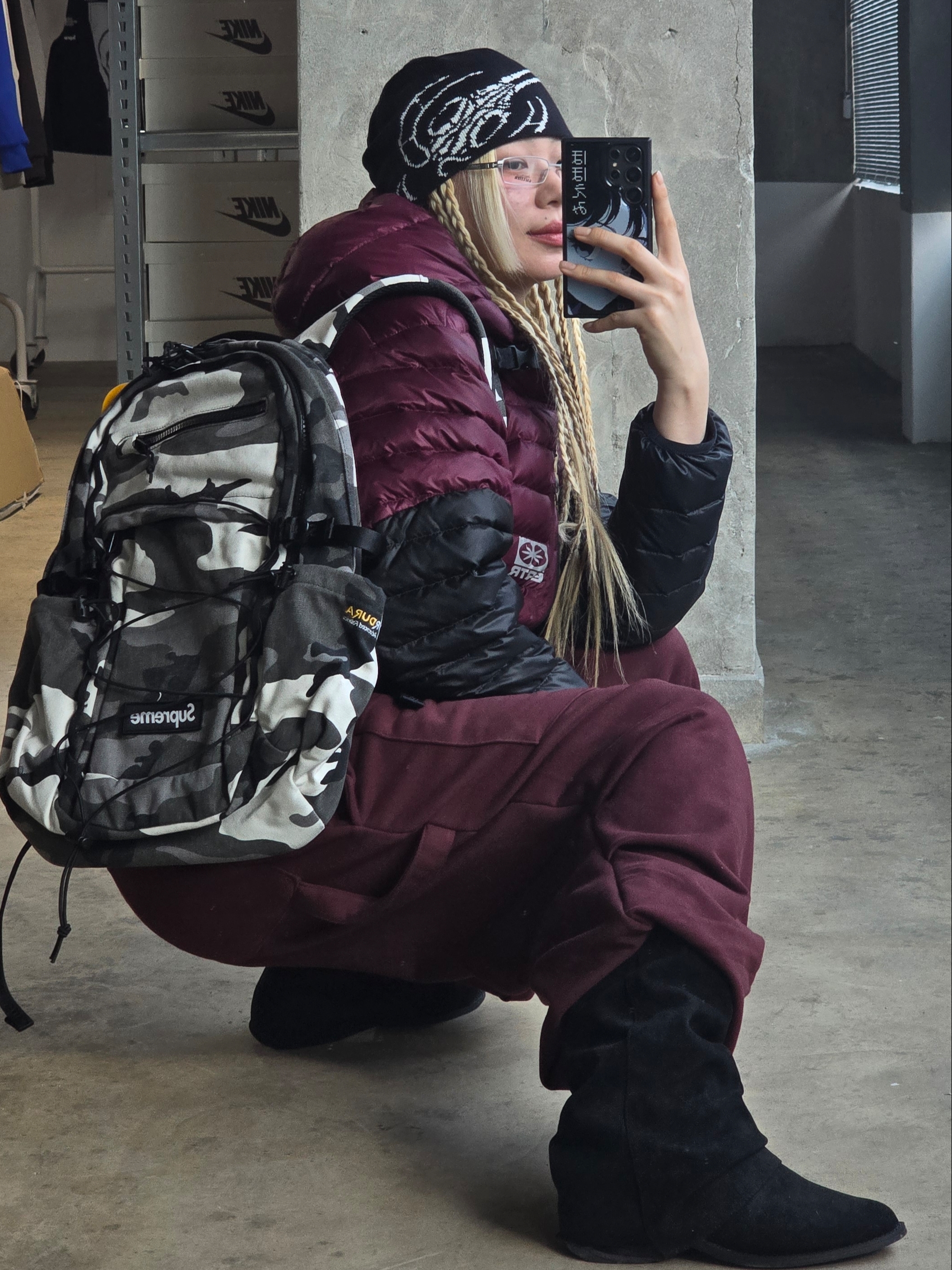 Supreme Backpack Snow Camo - 25SS 착용 스타일 - 2