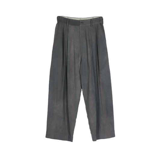 KM5BPALZC09DG Ziggy Chen Drop Crotch Wide Leg Trousers Dark Grey - 25SS