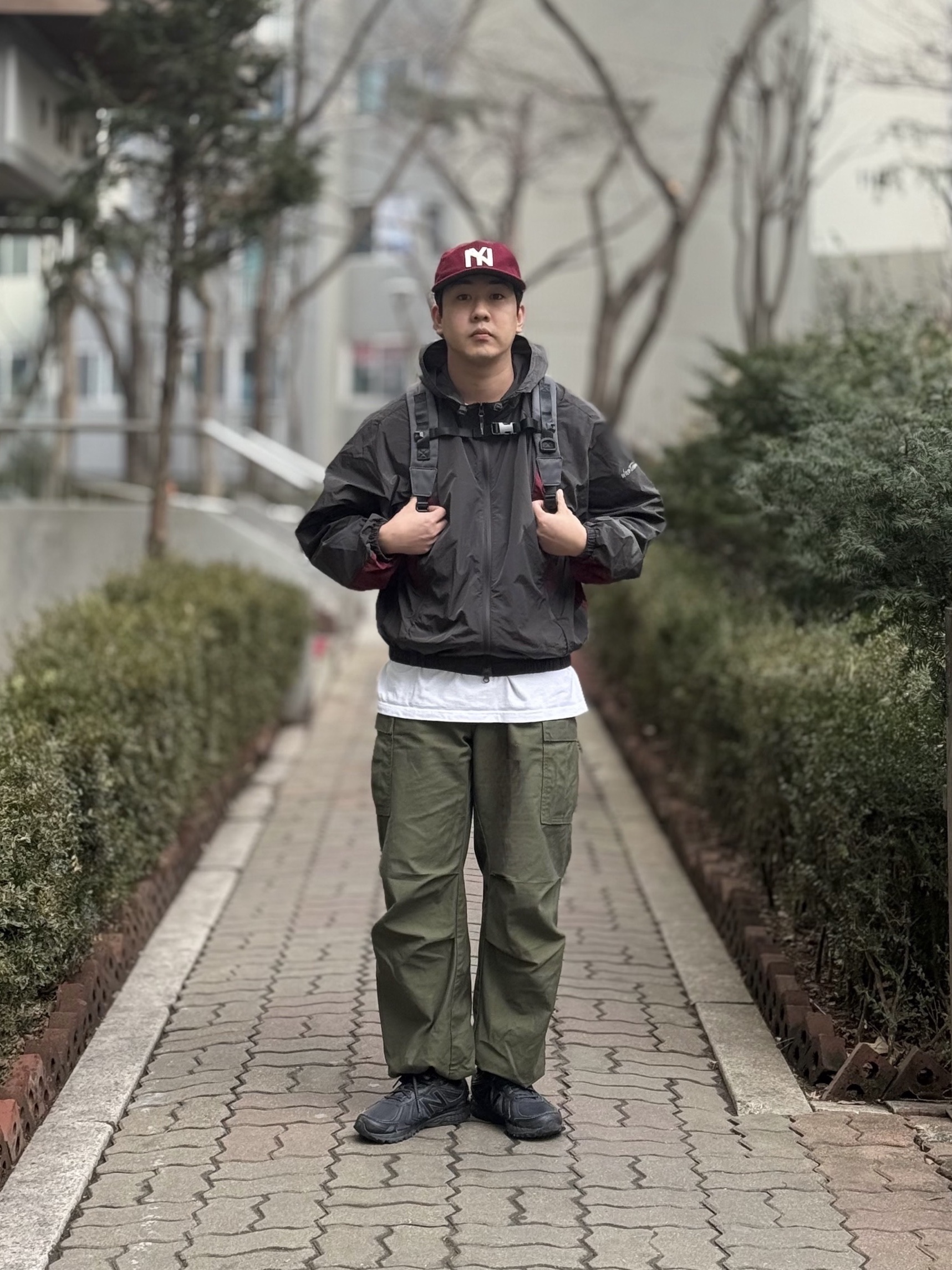 Wildthings Army Jacket Graphite 착용 스타일 - 4