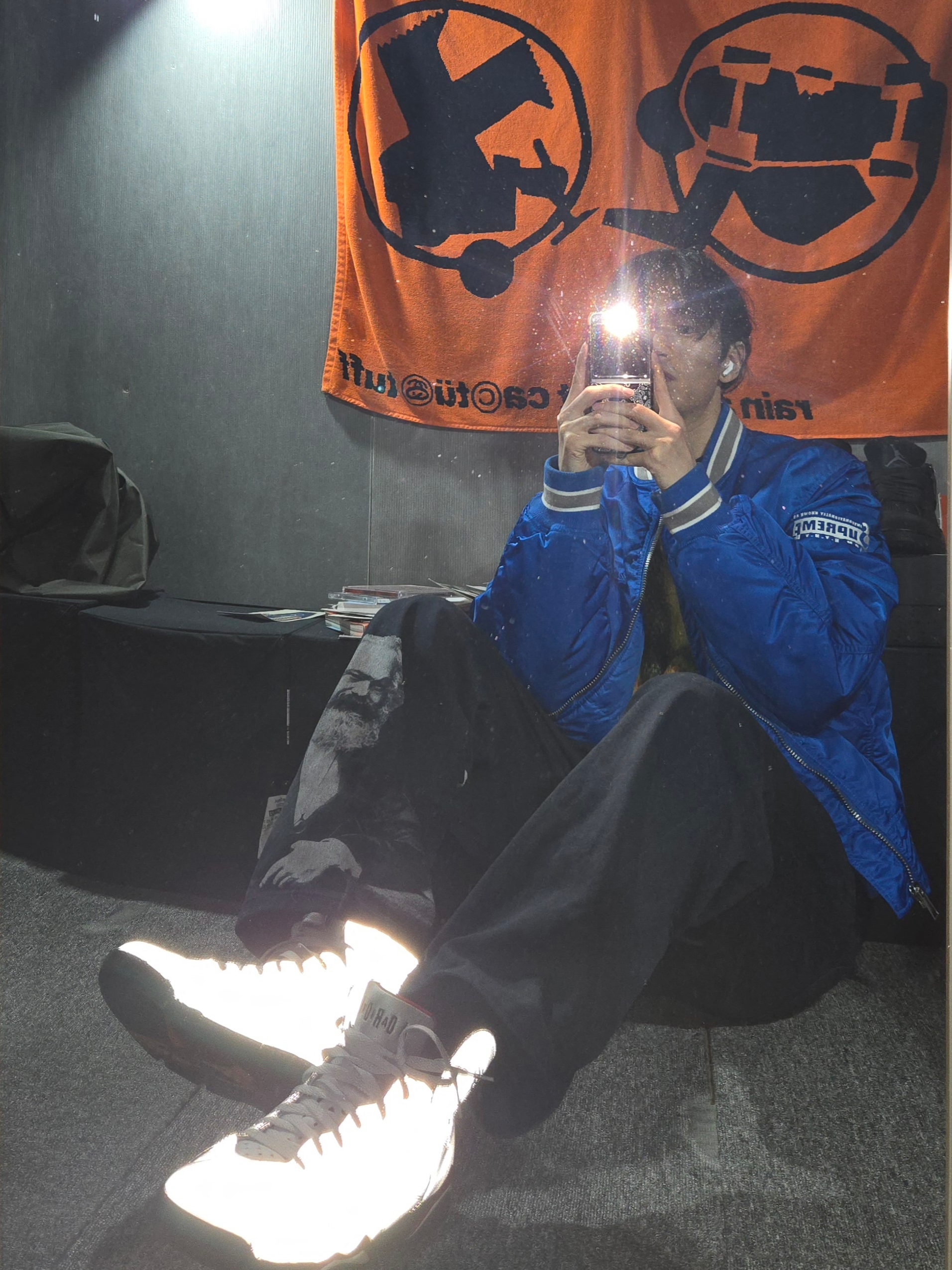 Supreme Second To None MA-1 Jacket Blue - 22SS, Jordan 7 Retro Reflections of a Champion 착용 스타일