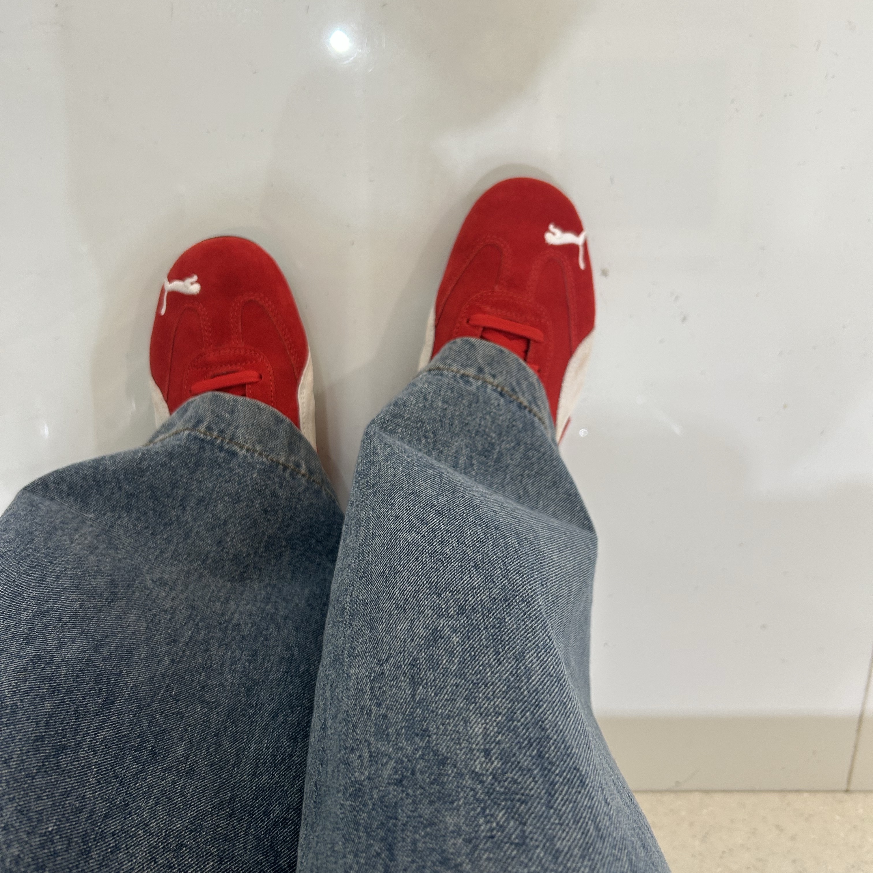 Puma Speedcat OG Red White 착용 스타일