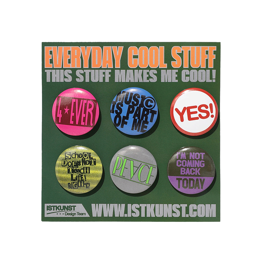 이스트쿤스트 핀 버튼 세트 2 믹스(ISTKUNST Pin Button Set 2 Mix)