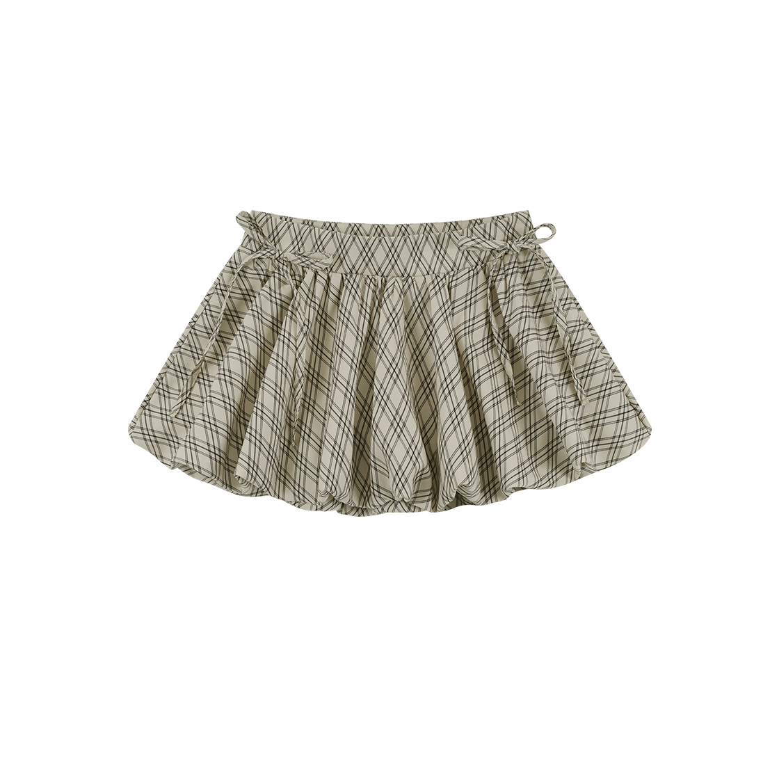 S44369 / S44370 Kashiko Fairy Ribbon Bubble Skirt Checked
