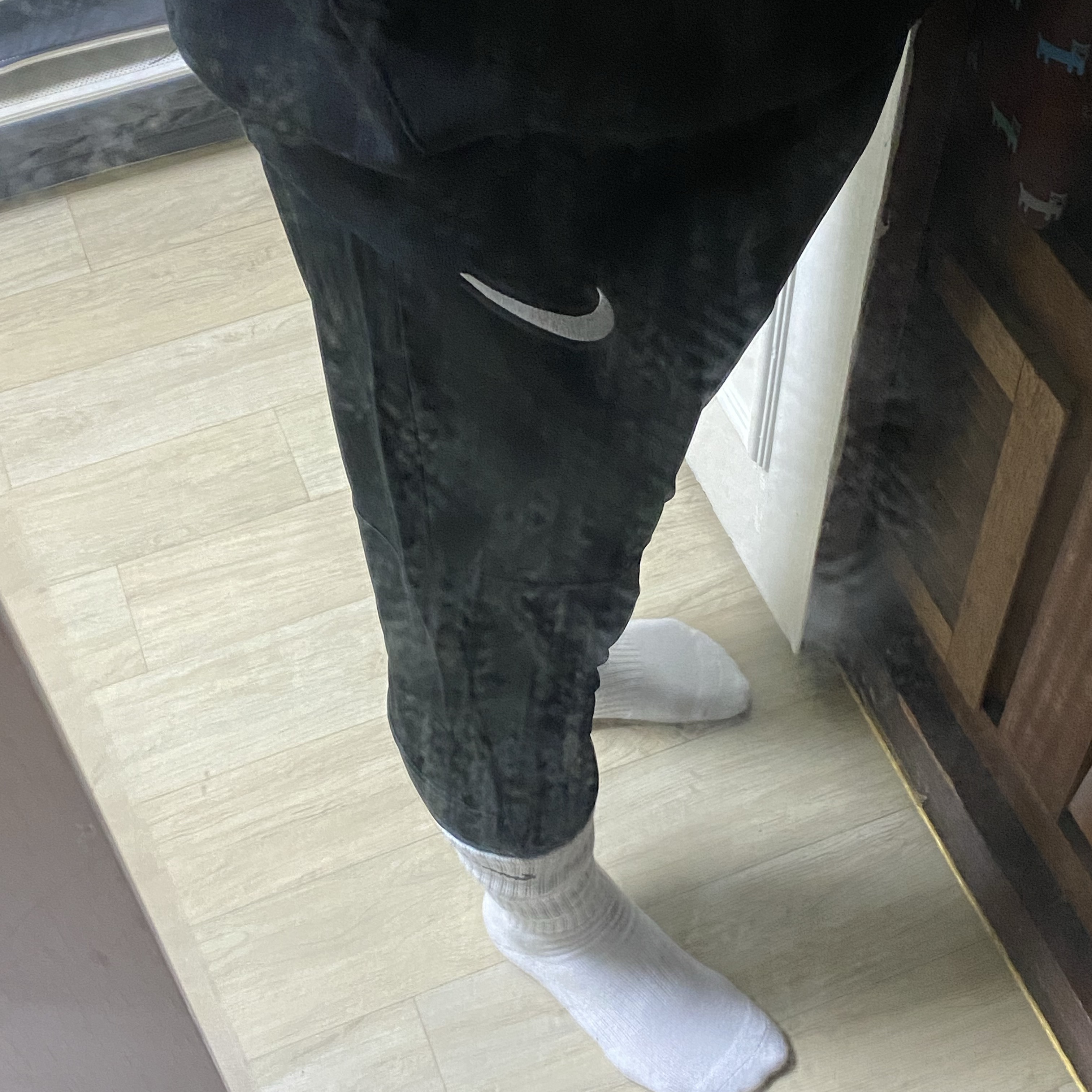 Nike Dri-Fit Park 20 Knit Pant Black White - US/EU, Nike Everyday Lightweight Training Crew Socks White (3 Pack/Korean Ver.) 착용 스타일