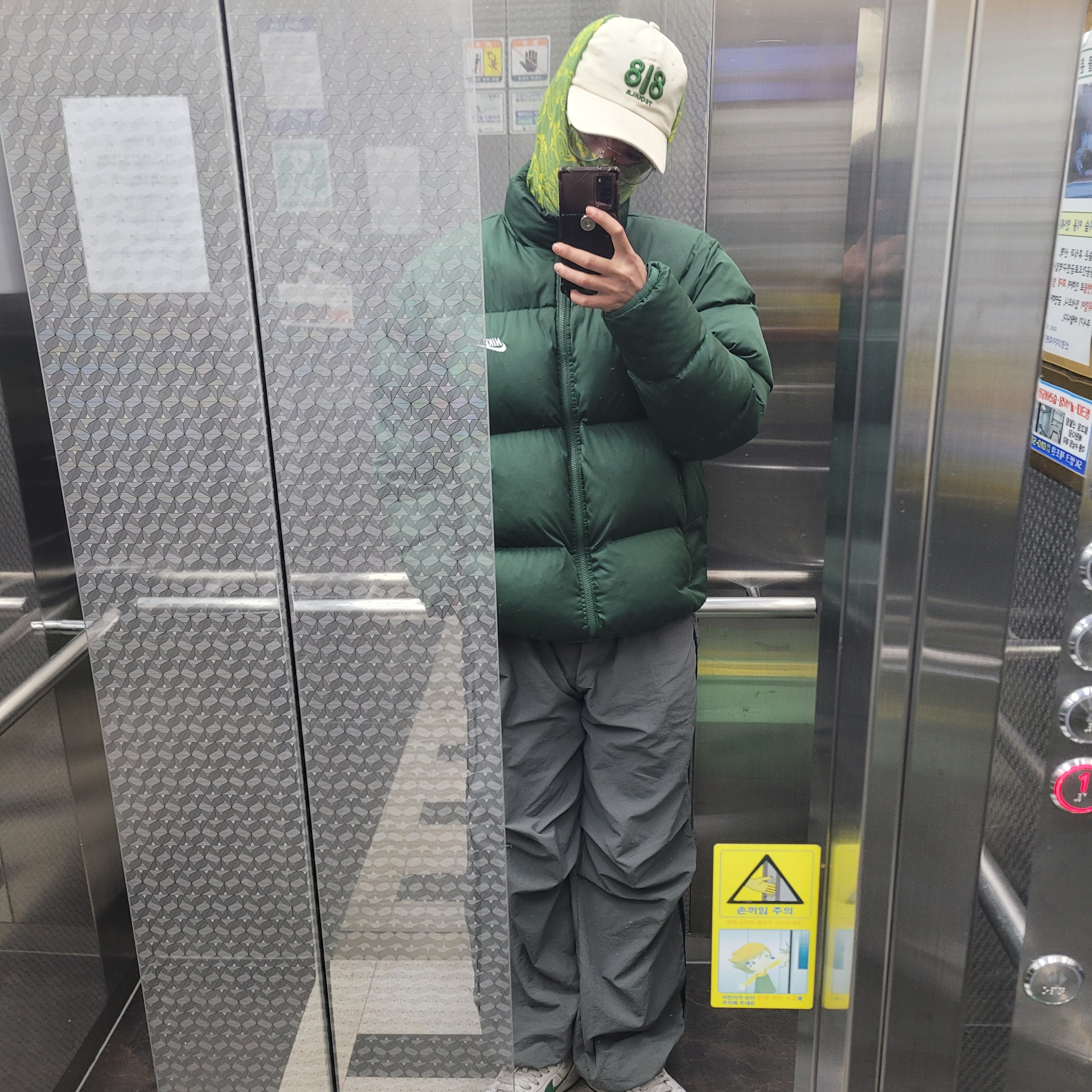 Nike NSW Puffer Jacket Fir - Asia, (W) Nike Air Force 1 '07 Essential White Pine Green 착용 스타일