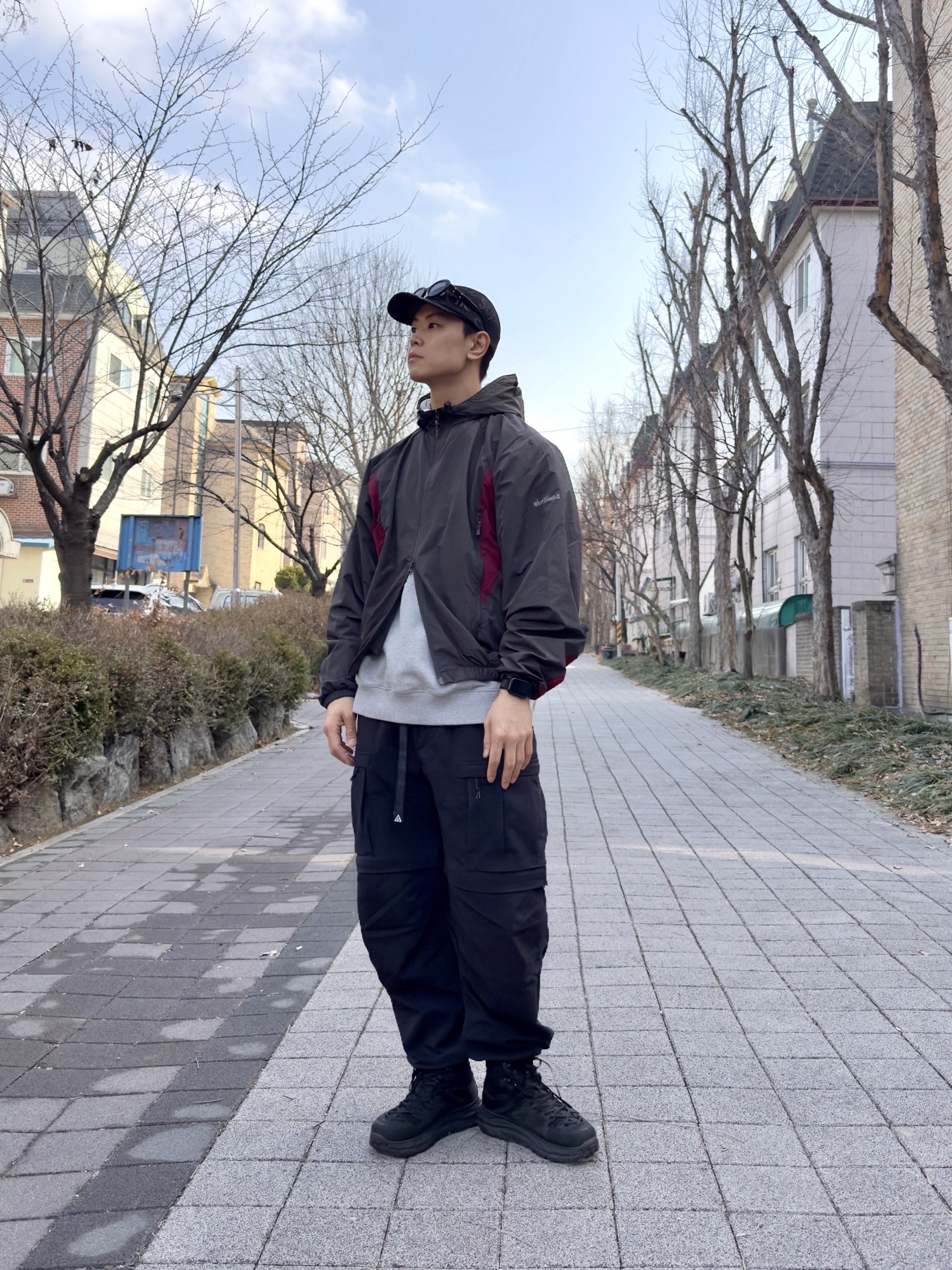 Wildthings Army Jacket Graphite 착용 스타일 - 5