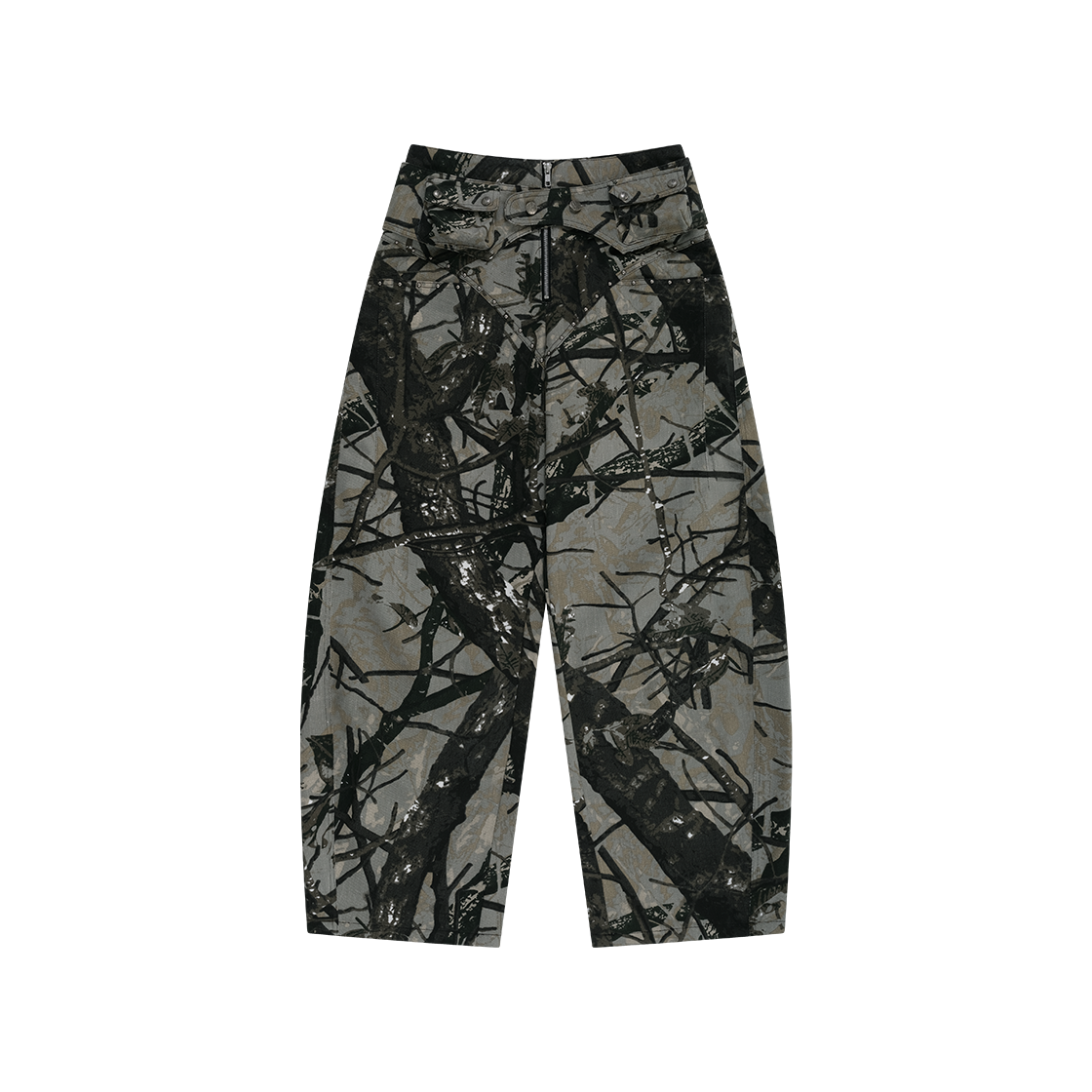 S44360 /S44361 Kashiko Belt Rivet Oval Pants Camo