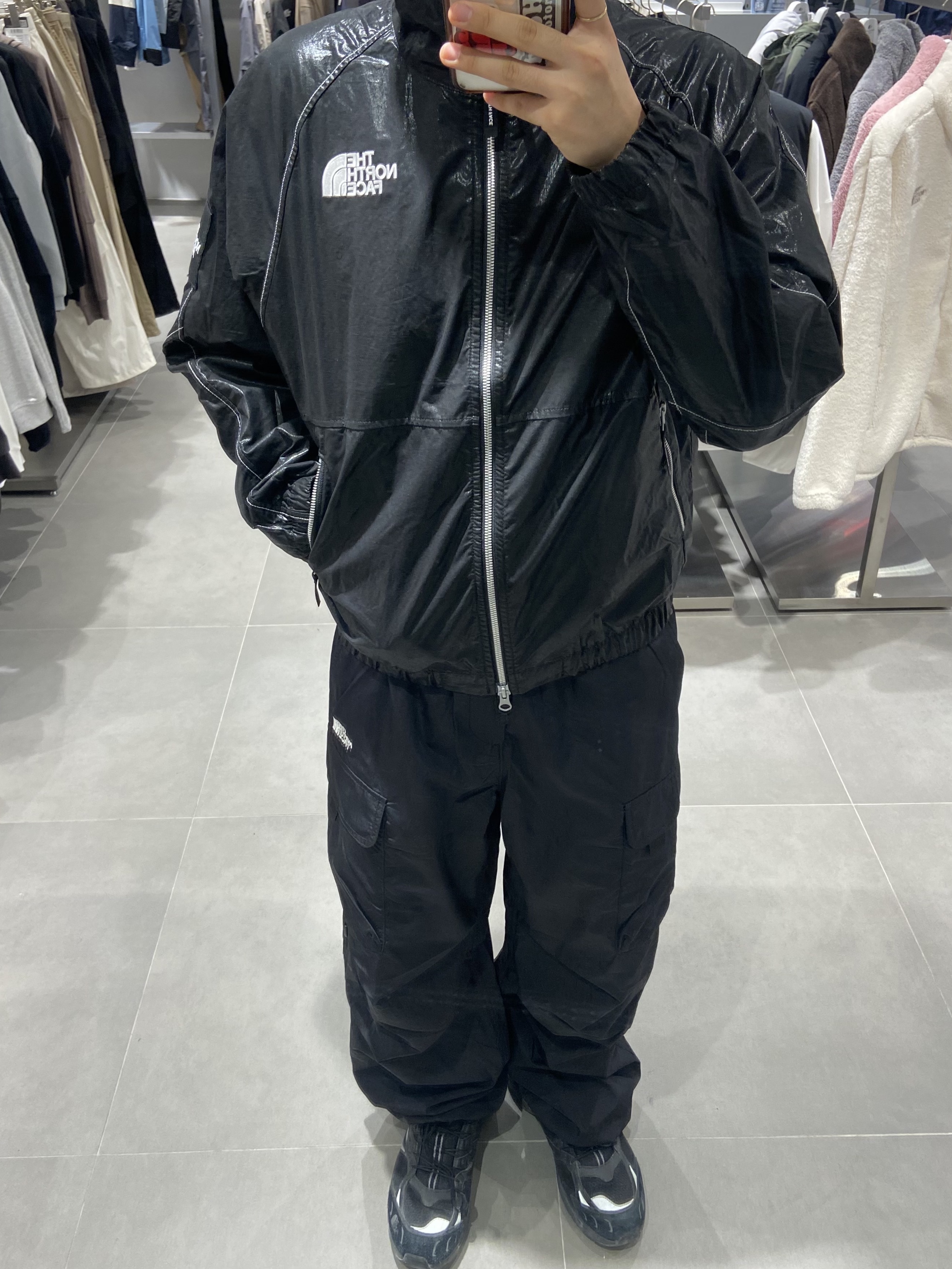The North Face White Label Novelty Olema Jacket Black, (W) The North Face White Label Novelty Olema Jacket Black 착용 스타일 - 5
