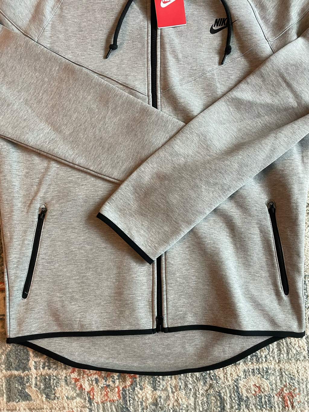 Nike NSW Tech Fleece OG Full Zip Hoodie Dark Grey Heather - Asia 착용 스타일 - 5
