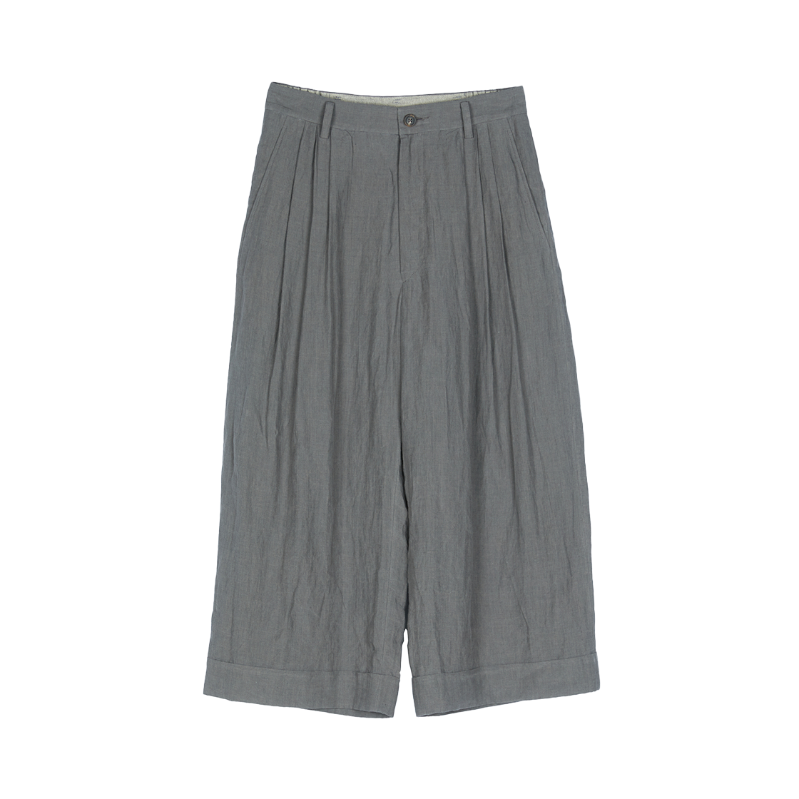 KM5BPALZC06GY Ziggy Chen Cropped Trousers Grey - 25SS - 대표 이미지 #1
