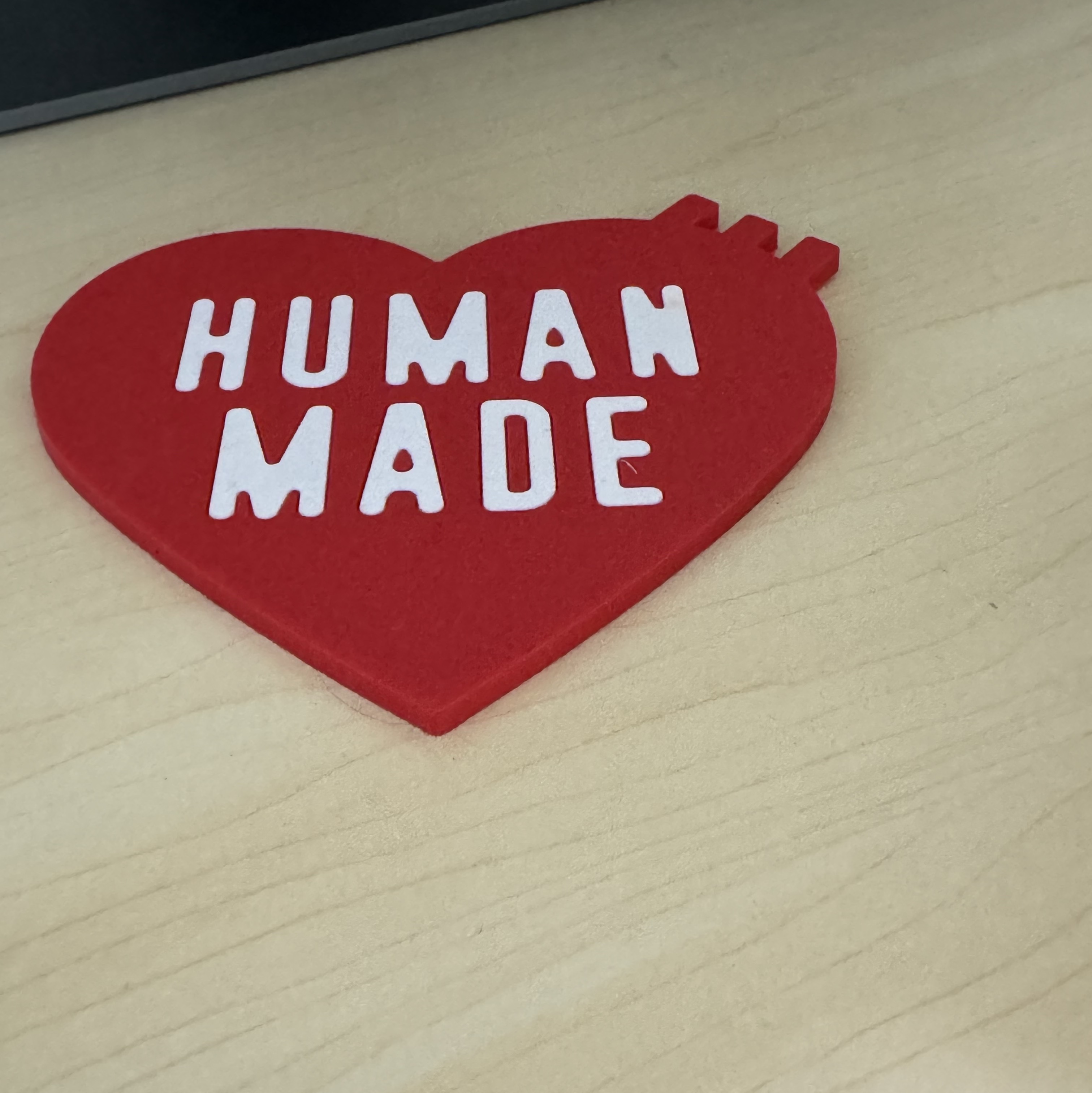 Human Made Heart Rubber Coaster Red 착용 스타일
