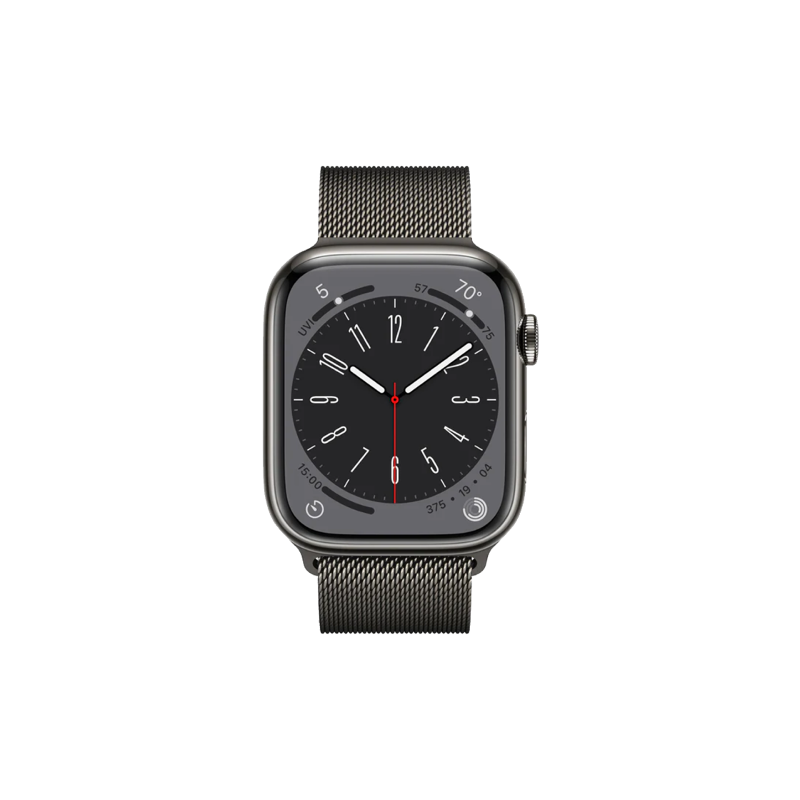 I5A3140640359 [A등급] Refurbished Apple Watch Series 8 45mm Cellular Graphite Stainless Steel Case with Milanese Loop Graphite