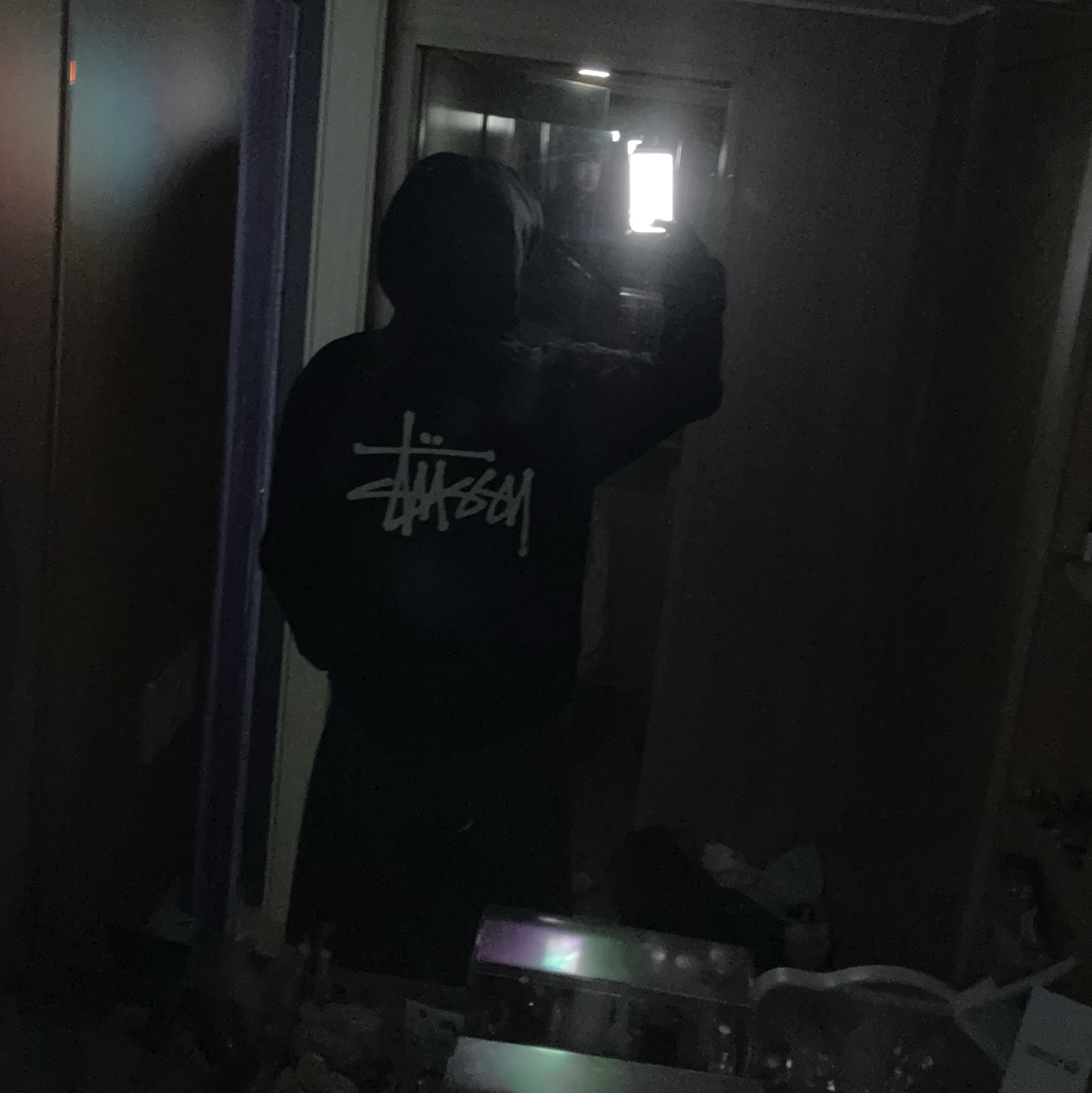 Stussy Basic Zip Hoodie Black 착용 스타일