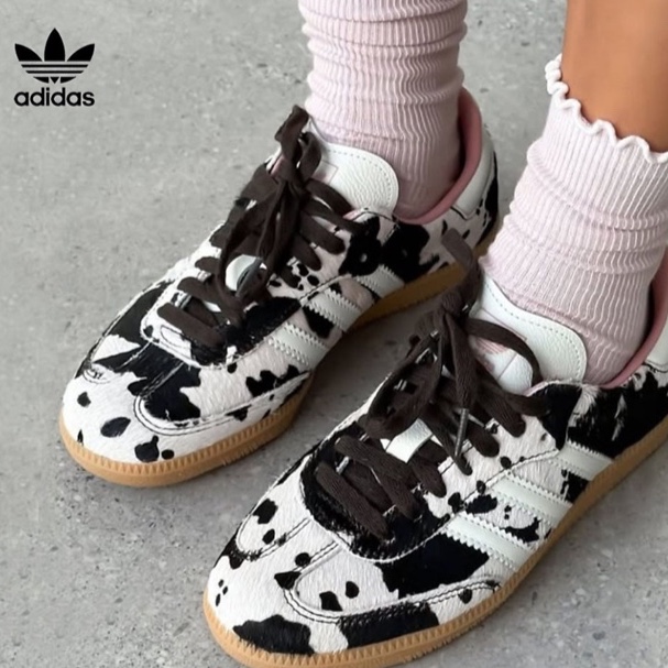 (W) Adidas Samba OG Cow Print 착용 스타일 - 1