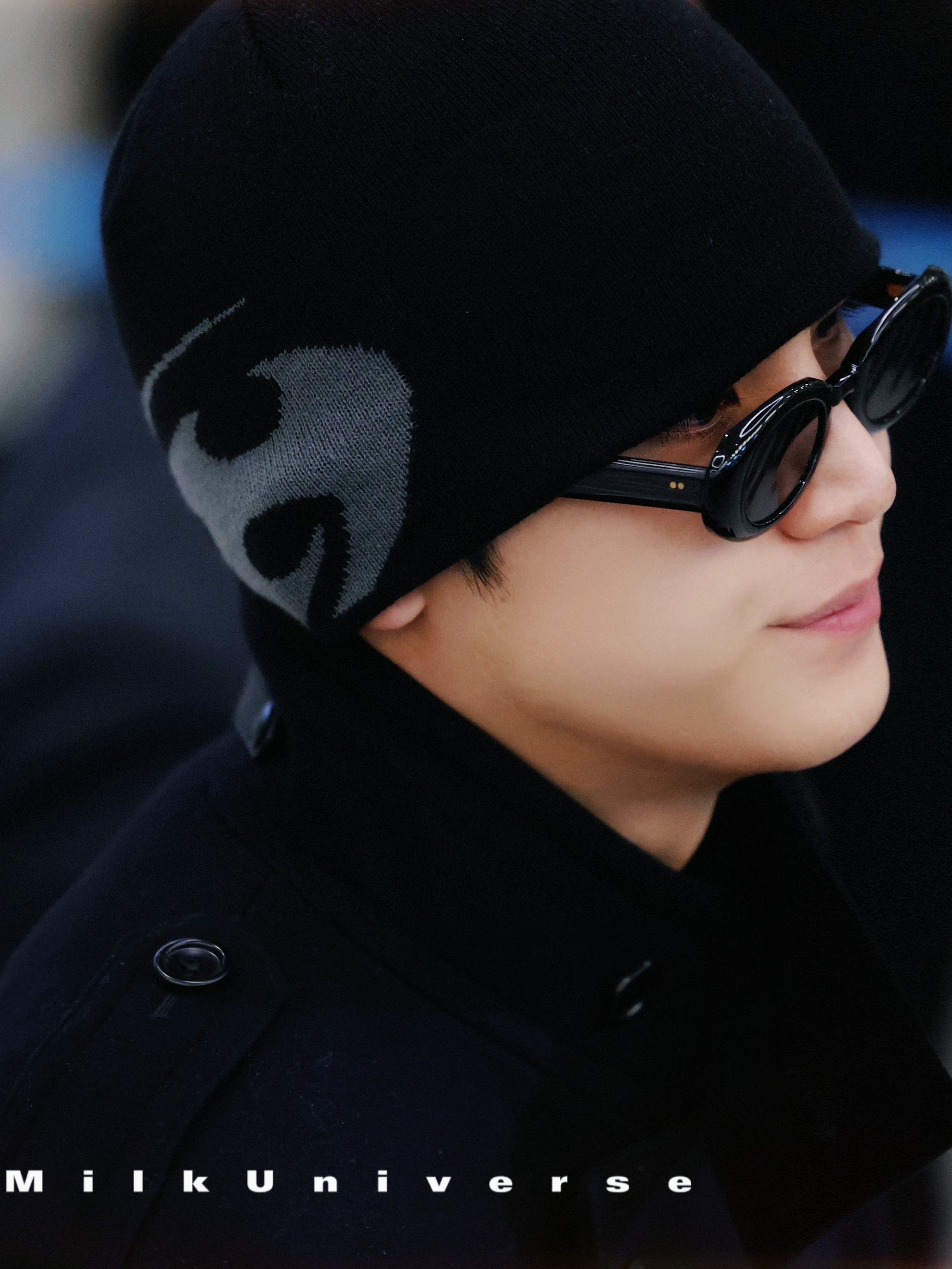 Sansan Gear Logo Beanie Black__25SS 착용 스타일 - 1