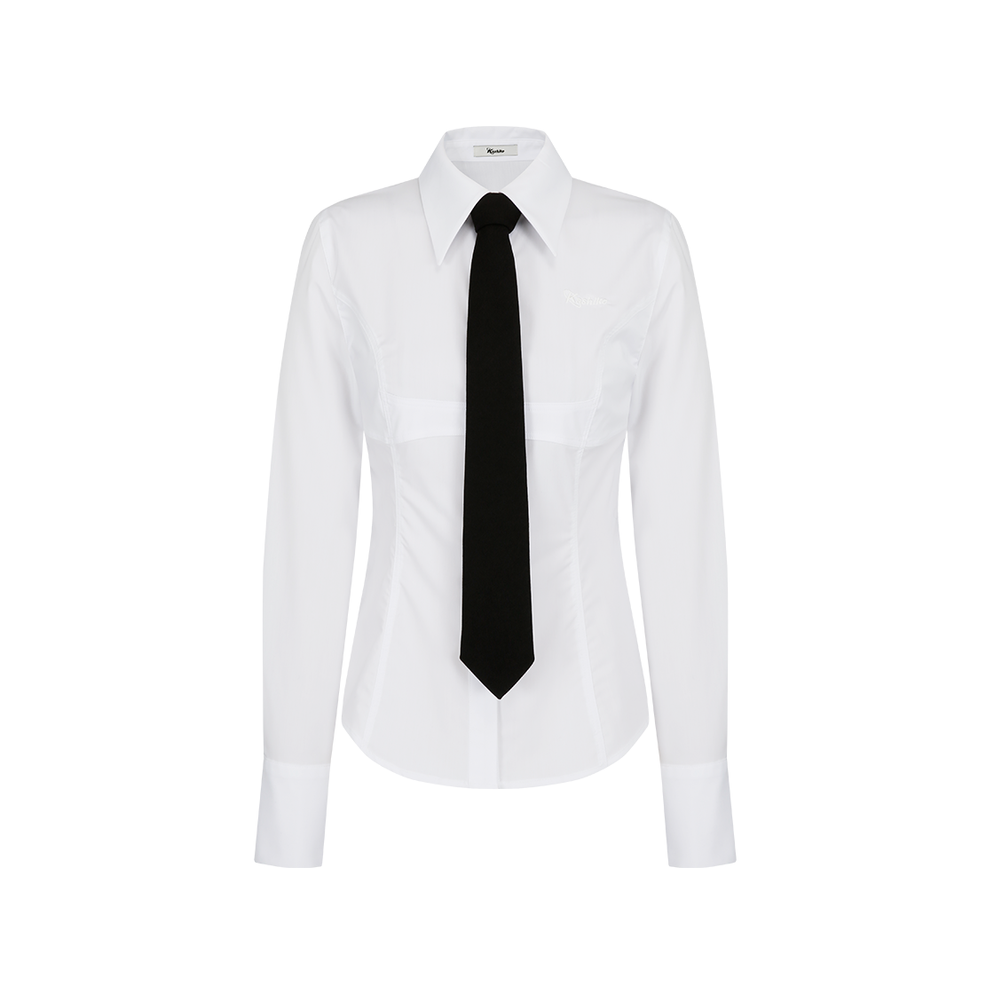 S44330 / S44331 Kashiko Slim Corset Shirt White
