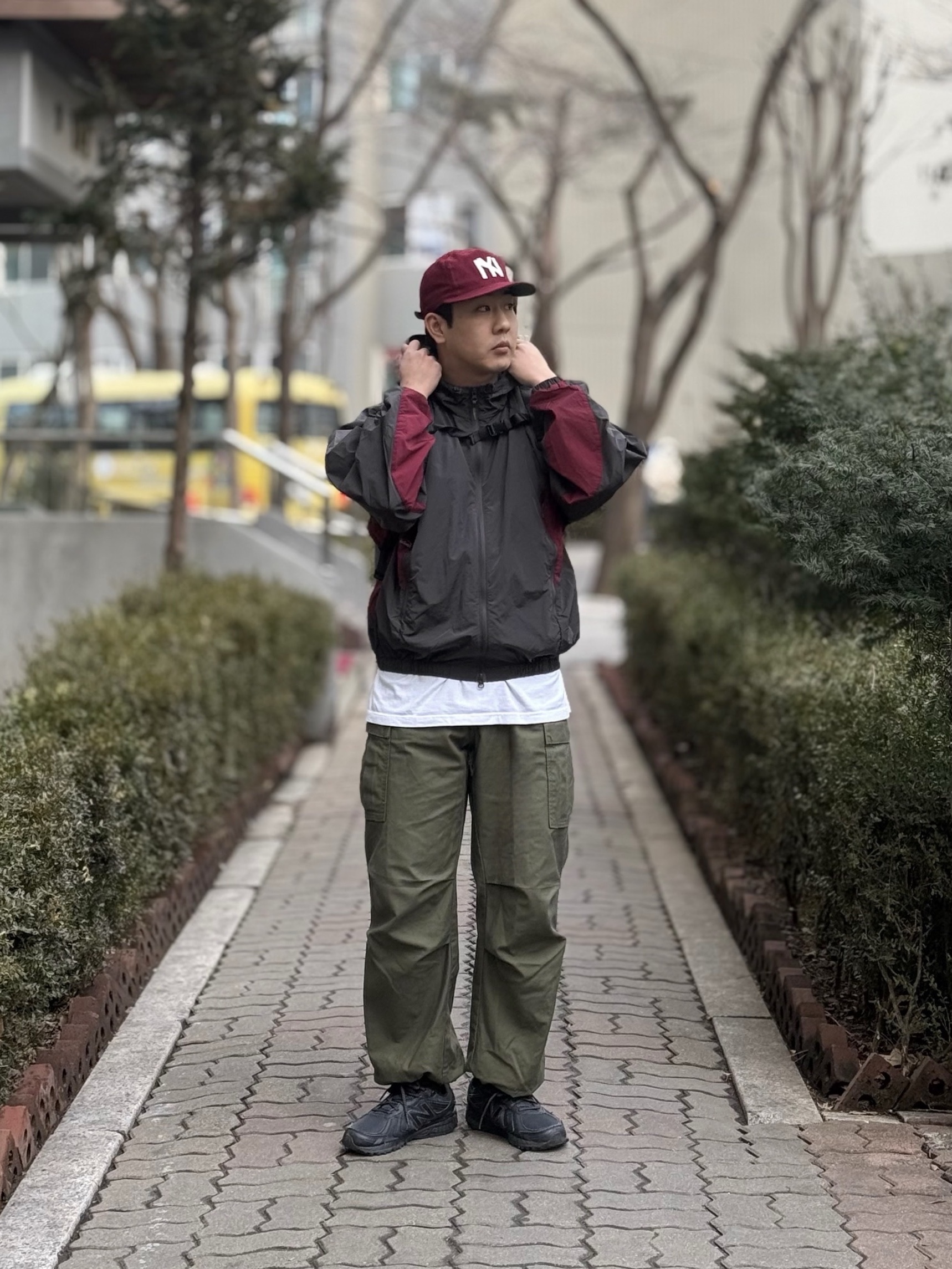 Wildthings Army Jacket Graphite 착용 스타일 - 5