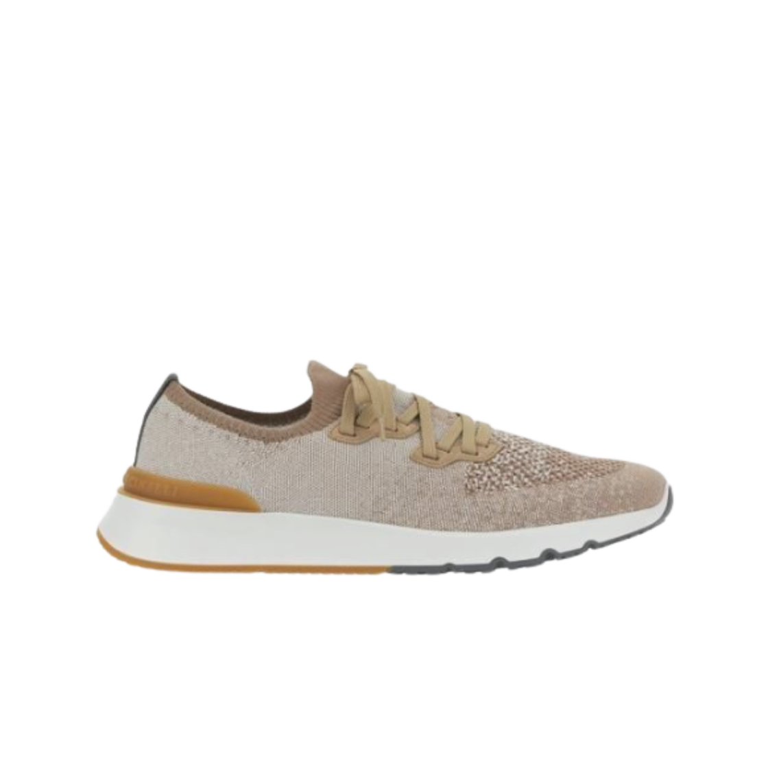 MZUKISO250-CYP09 Brunello Cucinelli Cotton Chine Knit Runners Light Brown