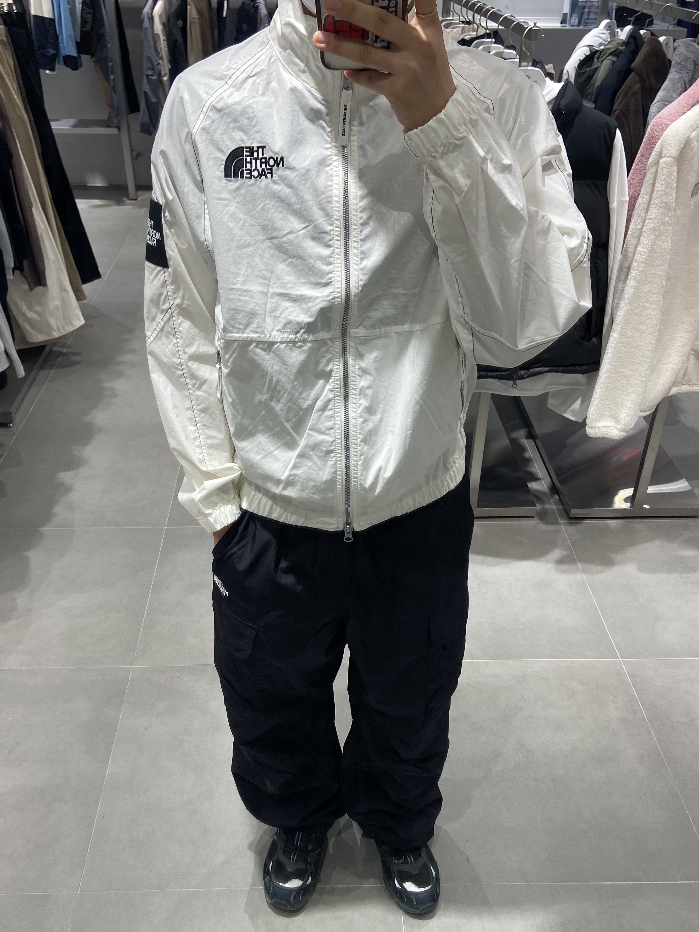 The North Face White Label Novelty Olema Jacket Black, (W) The North Face White Label Novelty Olema Jacket Black 착용 스타일 - 2
