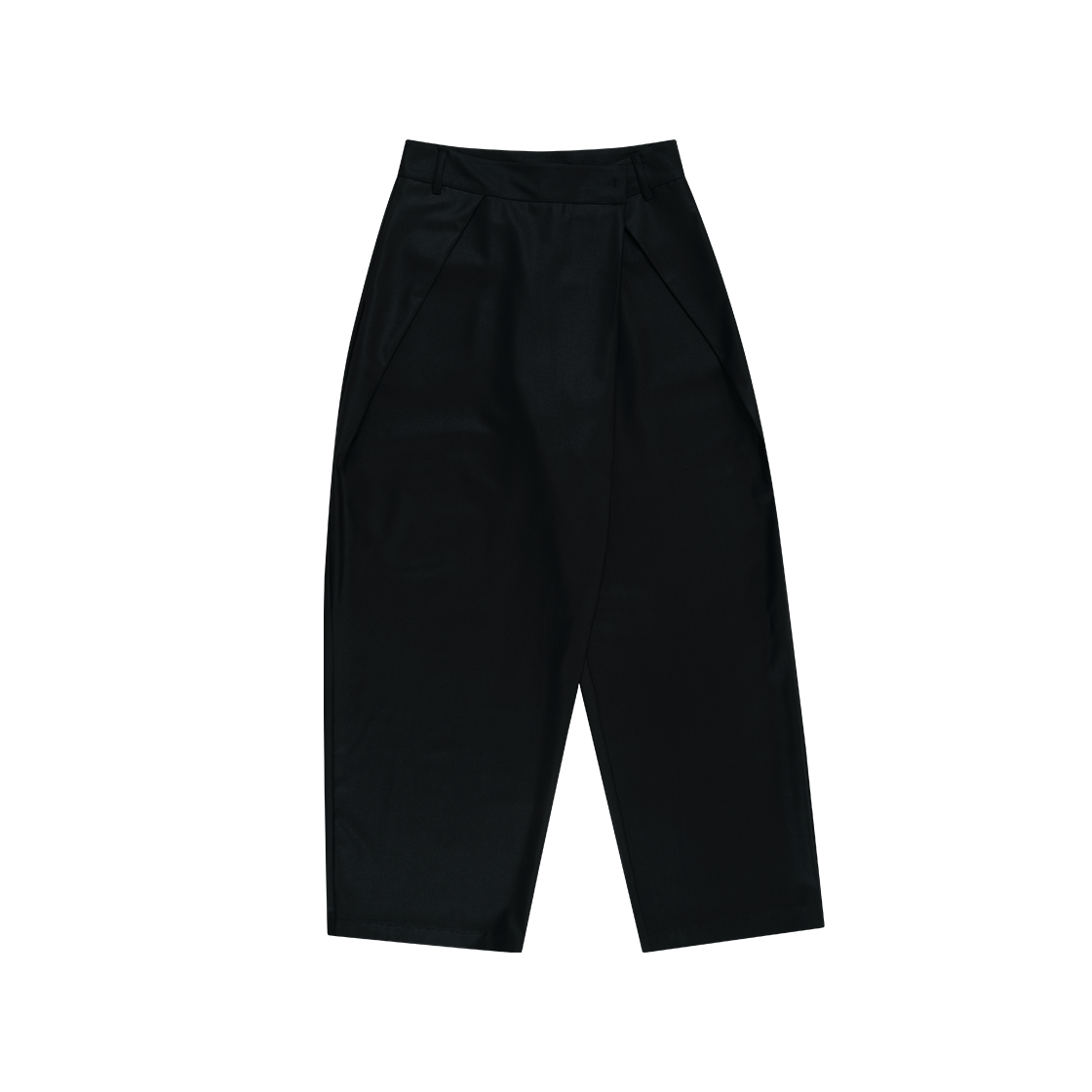 S44372 / S44373 Kashiko Pintuck Asymmetric Trousers Black