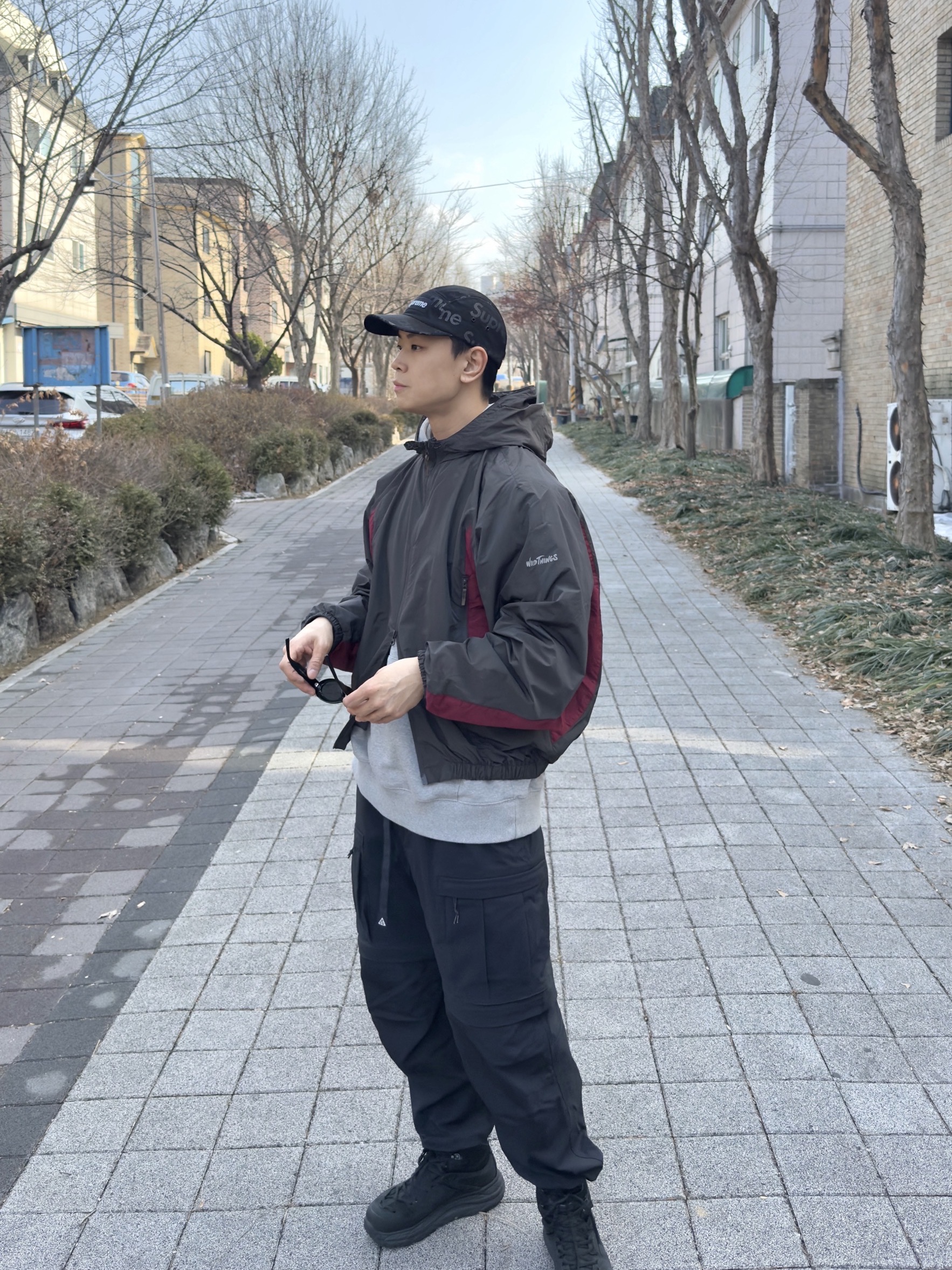 Wildthings Army Jacket Graphite 착용 스타일 - 4