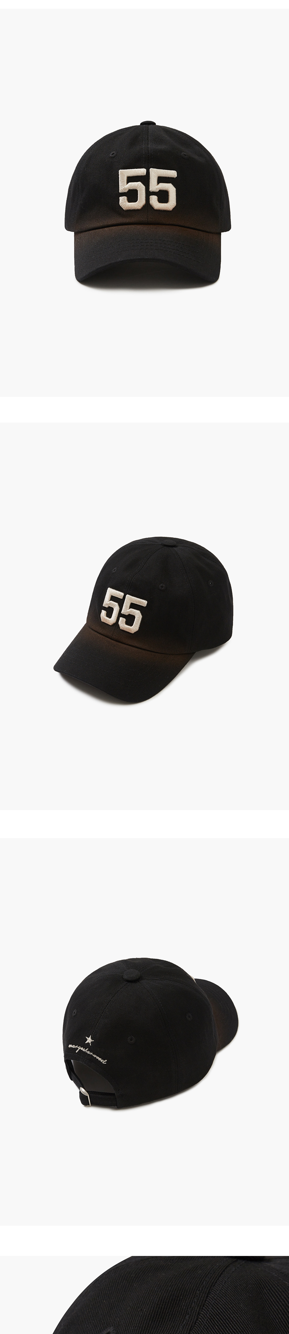 [Margesherwood] / ☆ 1955 WASHED BALLCAP / black 1955 WASHED BALLCAP_black – margesherwood
