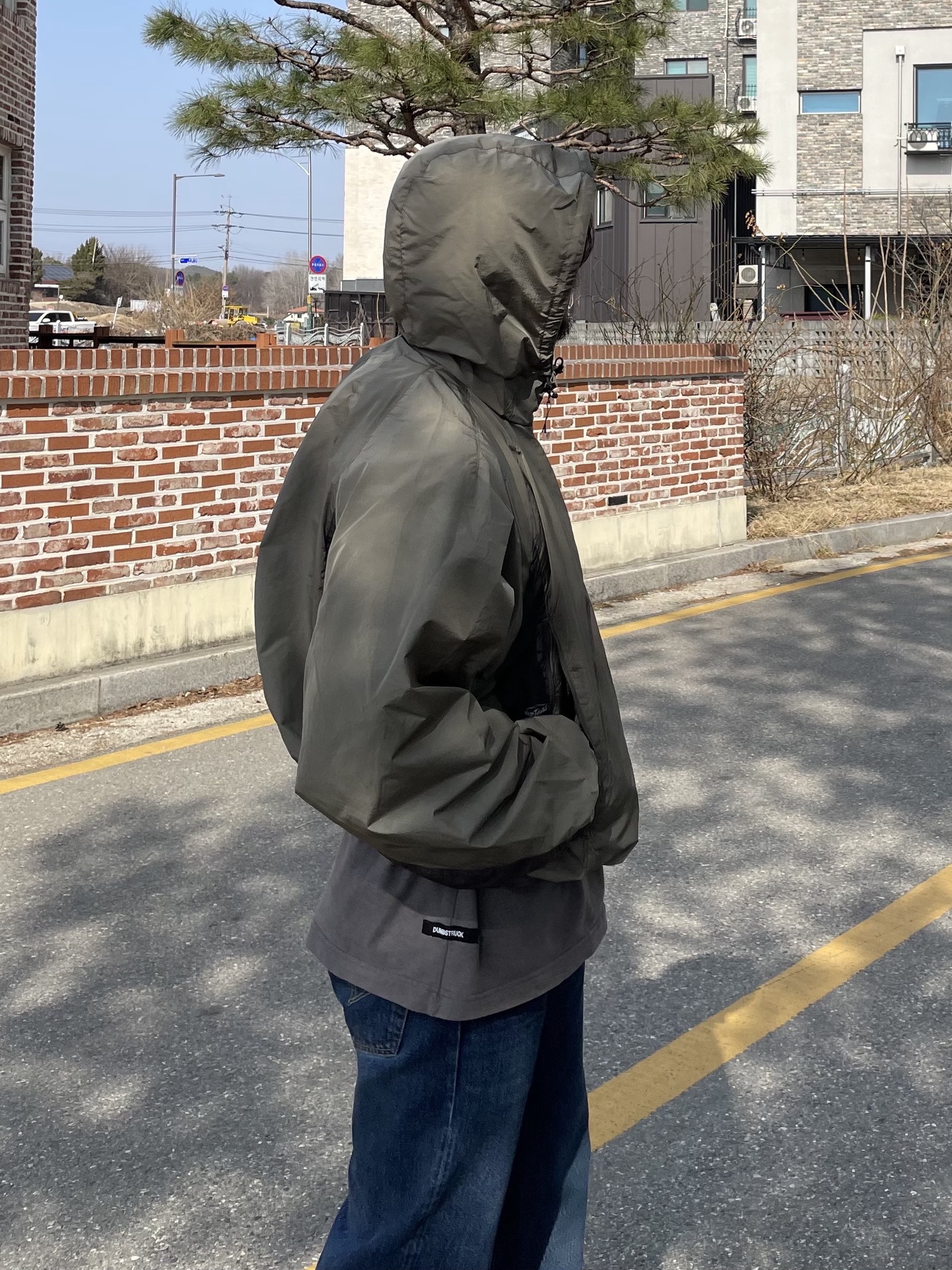 Wildthings Army Jacket Sage Green 착용 스타일 - 3