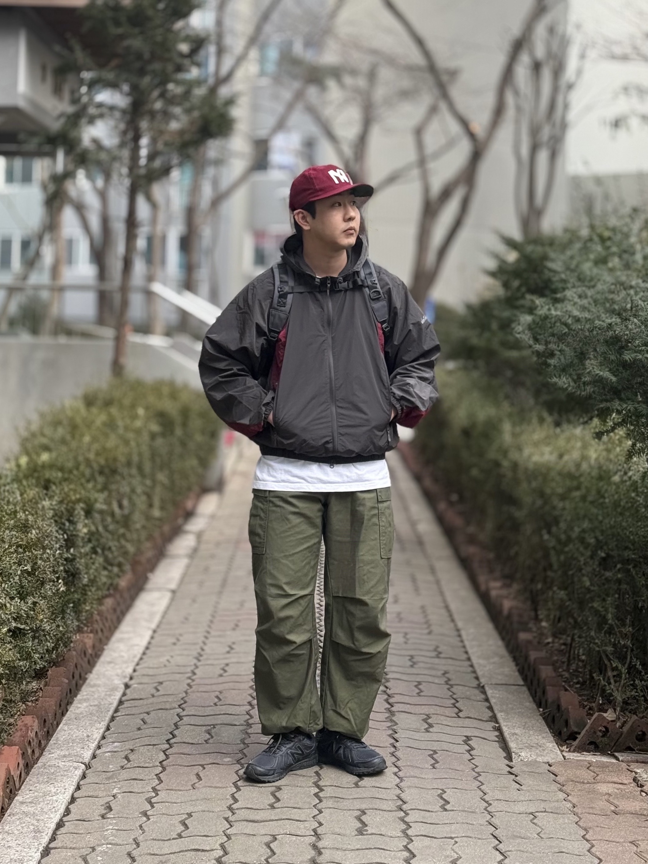 Wildthings Army Jacket Graphite 착용 스타일 - 1