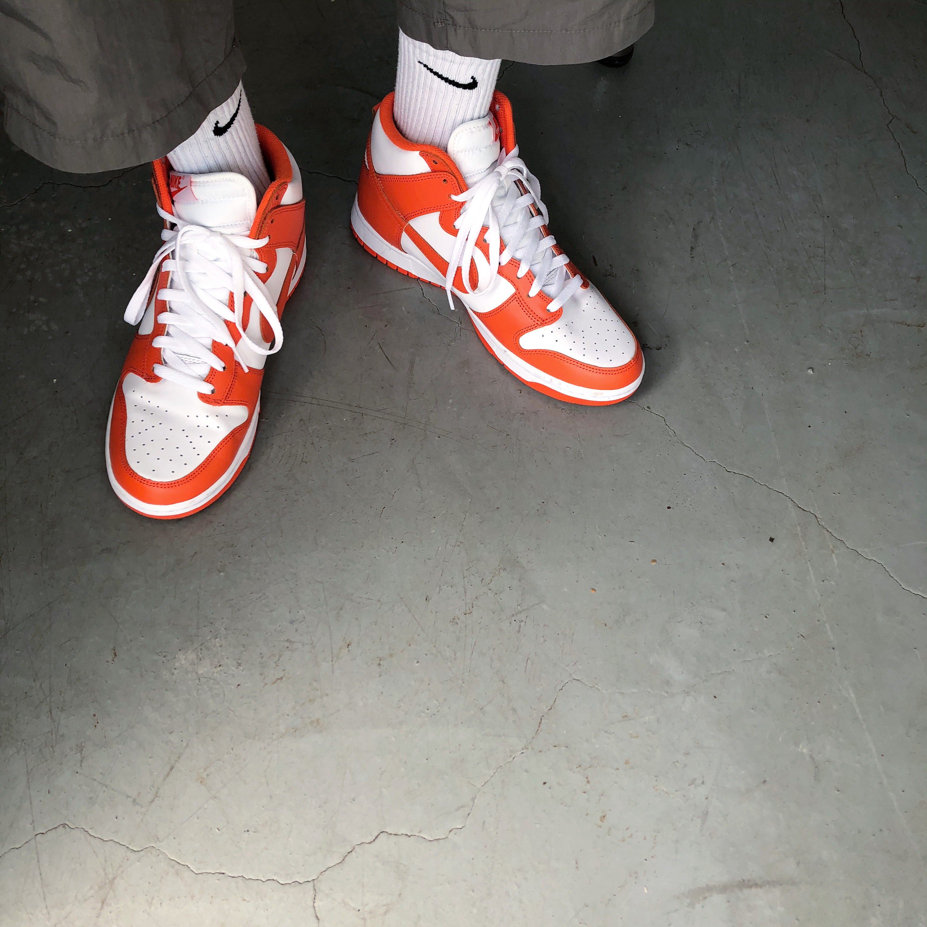 Nike Dunk High Retro Orange Blaze 착용 스타일