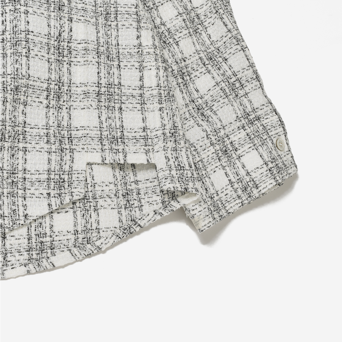 우영미 트위드 체크 셔츠 화이트 - 25SS(Wooyoungmi Tweed Check Shirt White - 25SS) - 5