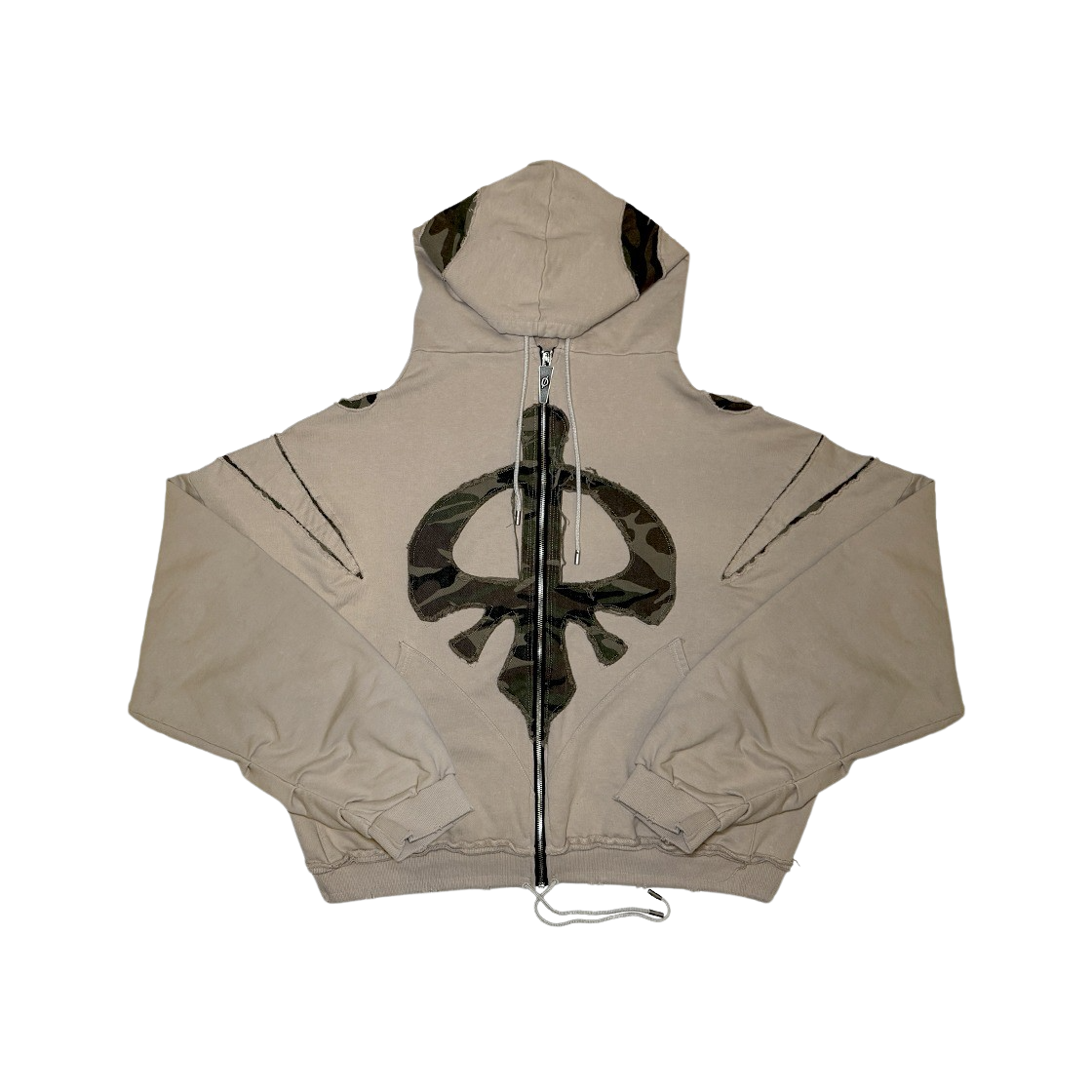 35EU350618 IATF x Skoot Grow Op Hood Zip Up Sand Beige - 대표 이미지 #1