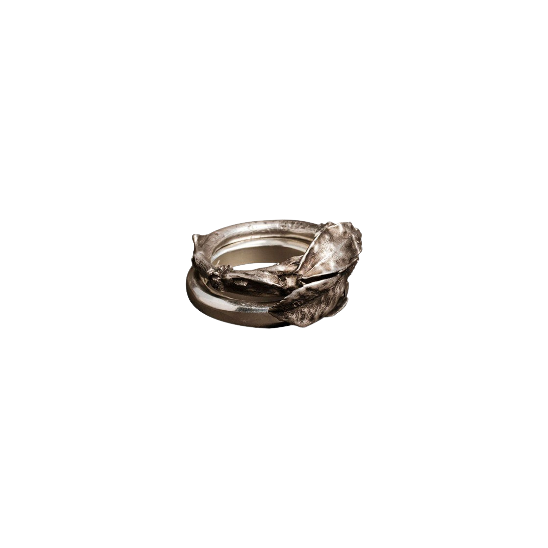 KM4DJERWM02SV Werkstatt:Munchen Ring Combination Leaves Sterling Silver - 24FW