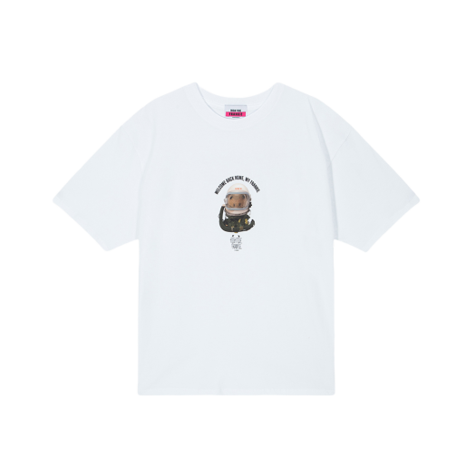 HF25BST011WT HIGHTIDE FRANKIE Astro Frankie T-Shirt White