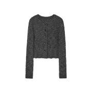 Kindersalmon Women Boucle Cardigan Charcoal - FW23