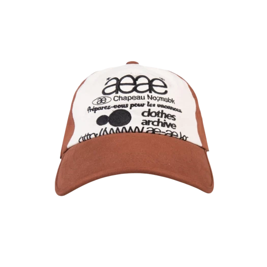 에이에이 웹 로고 데미지드 캡 다크 브라운 | AEAE | KREAM Aeae Web Logo Damaged Cap Dark Brown