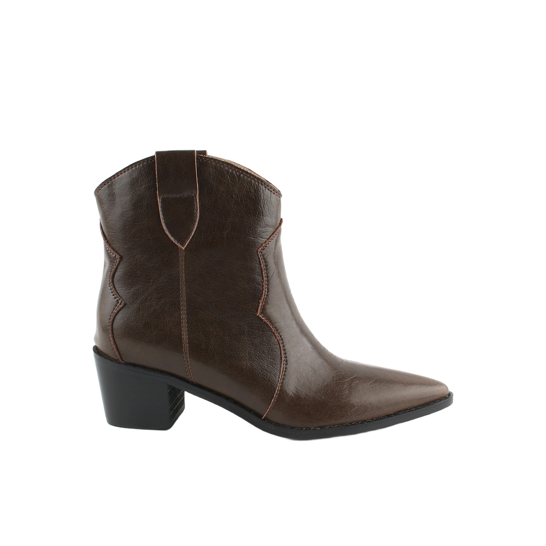 무드나잇 달린 웨스턴 앵클부츠 브라운