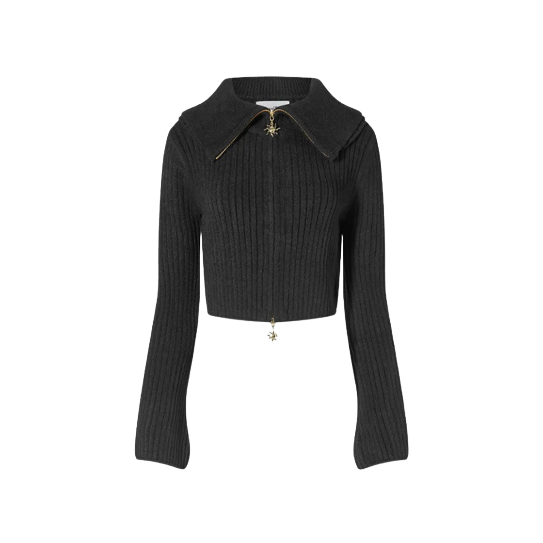 HSAA443RB House of Sunny Women Double Collar Peggy Cardigan Black - 대표 이미지 #1