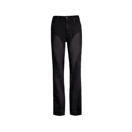H&M x Mugler Spiral Panel Jeans Black