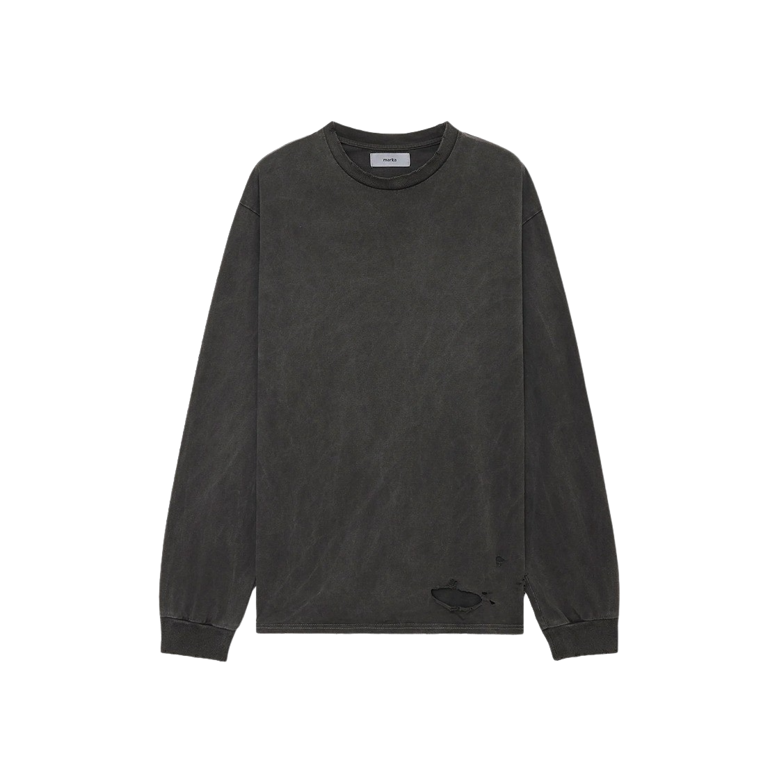 마카 크루넥 티 롱슬리브 데미지드 - 24FW(Marka Crew Neck Tee LS Damaged - 24FW)