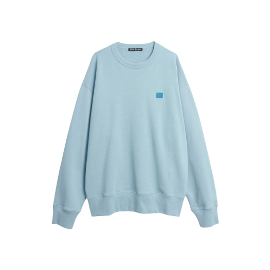 Acne Studios Fonbar Face Crewneck Sweatshirt Powder Blue