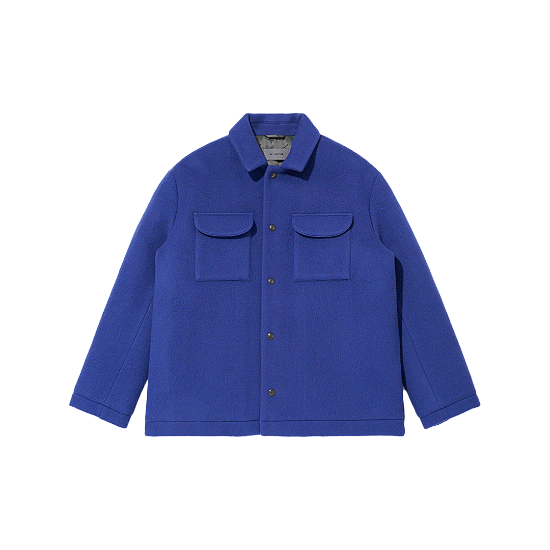 바이랑 울 블렌드 포켓 셔츠 자켓 블루(BY RANG Wool Blend Pocket Shirt Jacket Blue)